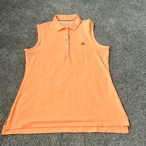 Orange golf collard tank top shirt